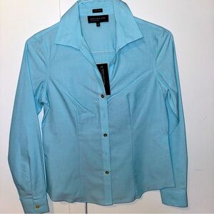 Jones New York Light Blue Button-up Long Sleeve